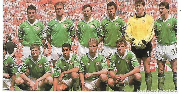 Sammelleidenschaft Sport: SELECCI&Oacute;N DE F&Uacute;TBOL DE IRLANDA: Recorte de un equipo de 1990