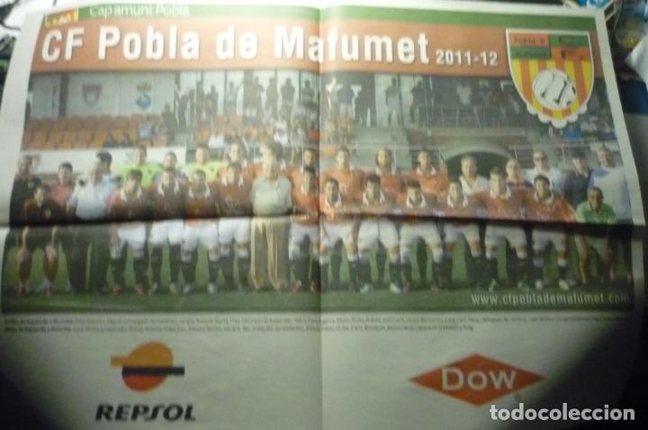 Coleccionismo deportivo: lamina poster prensa futbol la pobla de mafumet