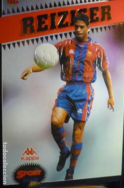 Coleccionismo deportivo: poater cartulina futbol f.c. barcelona reiziger