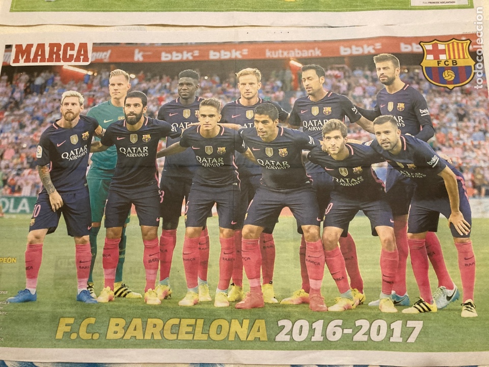 Coleccionismo deportivo: 2 POSTERS BAR&Ccedil;A - MARCA - - Foto 2
