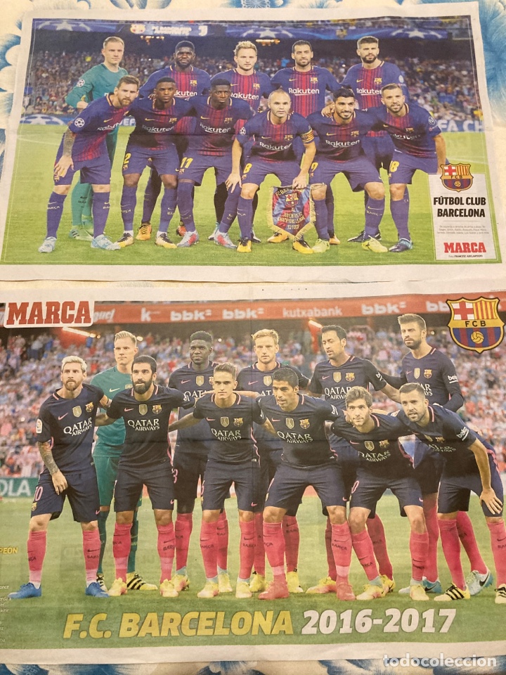 Coleccionismo deportivo: 2 POSTERS BAR&Ccedil;A - MARCA - - Foto 1