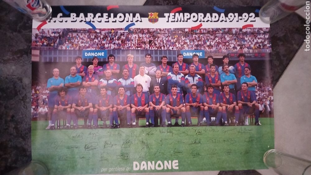 Coleccionismo deportivo: Poster Futbol Club Barcelona temporada 91-92 Dream Team