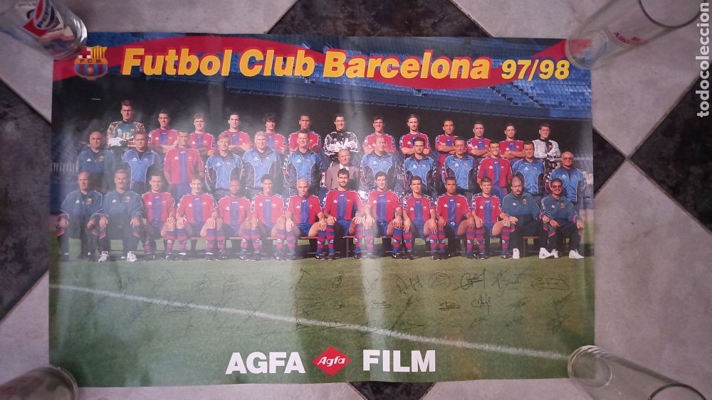 Coleccionismo deportivo: Poster Futbol club Barcelona temporada 97 98