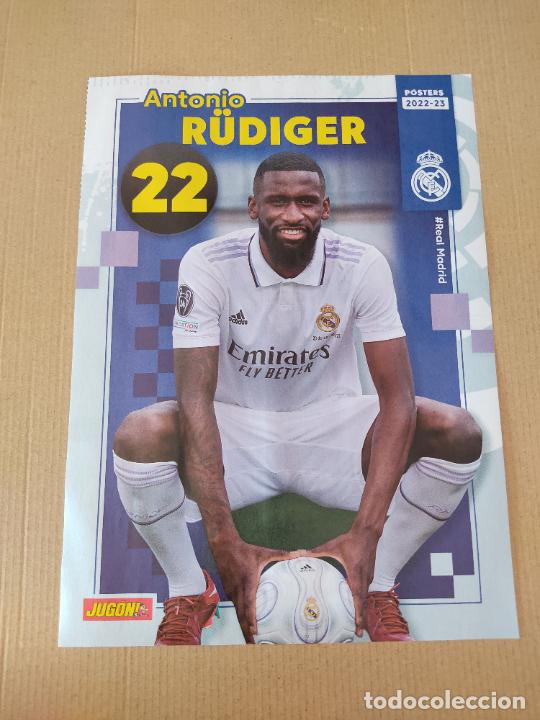 Collectionnisme sportif: ANTONIO RUDIGER REAL MADRID STUANI GIRONA LIGA 2022-2023 DOBLE P&Oacute;STER 1 P&Aacute;G REVISTA JUG&Oacute;N 22-23