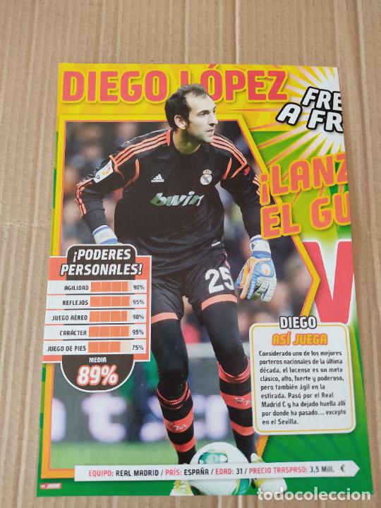 Sammelleidenschaft Sport: DIEGO LOPEZ REAL MADRID TIPO POSTER 1 P&Aacute;G REVISTA JUG&Oacute;N + CAVANI MARADONA NAPOLES PANDIANI EBERT