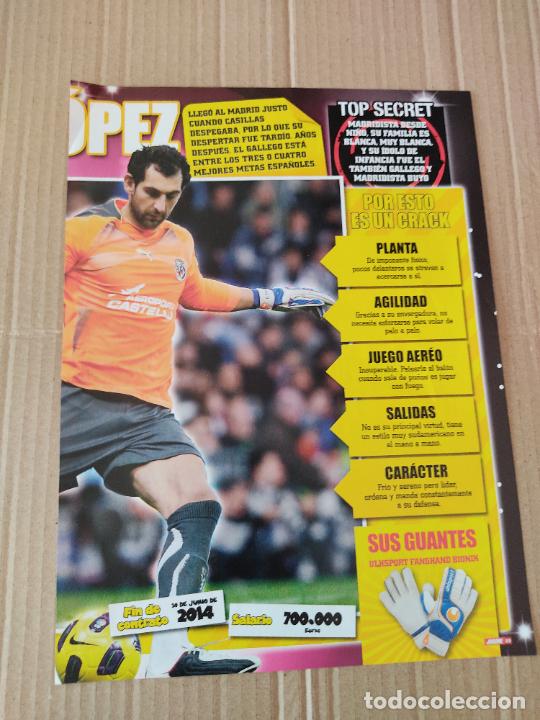 Sammelleidenschaft Sport: DIEGO LOPEZ VILLARREAL TIPO POSTER 1 P&Aacute;G REVISTA JUG&Oacute;N DATOS + RAUL GONZALEZ REAL MADRID MOLOWNY