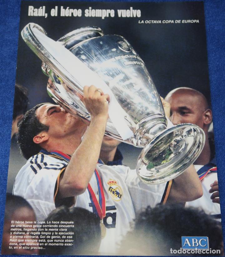 Sammelleidenschaft Sport: Raul - Real Madrid - L&aacute;mina Celebraci&oacute;n Octava Copa de Europa - ABC (2000)