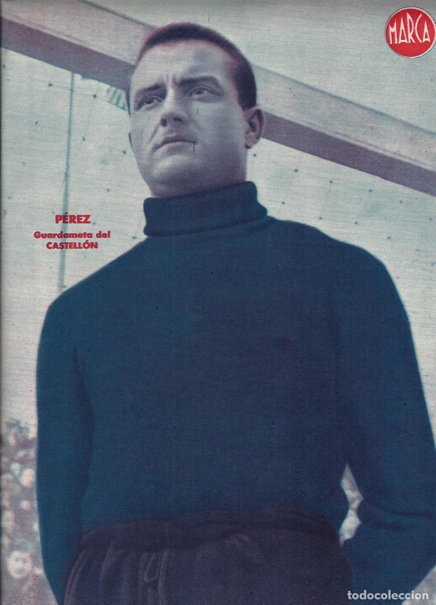 Sammelleidenschaft Sport: MARCA F&Uacute;TBOL.- L&Aacute;MINA POSTER. CASTELL&Oacute;N. P&Eacute;REZ. GUARDAMETA- A&Ntilde;OS 40 (31,5 X 23,5CM)