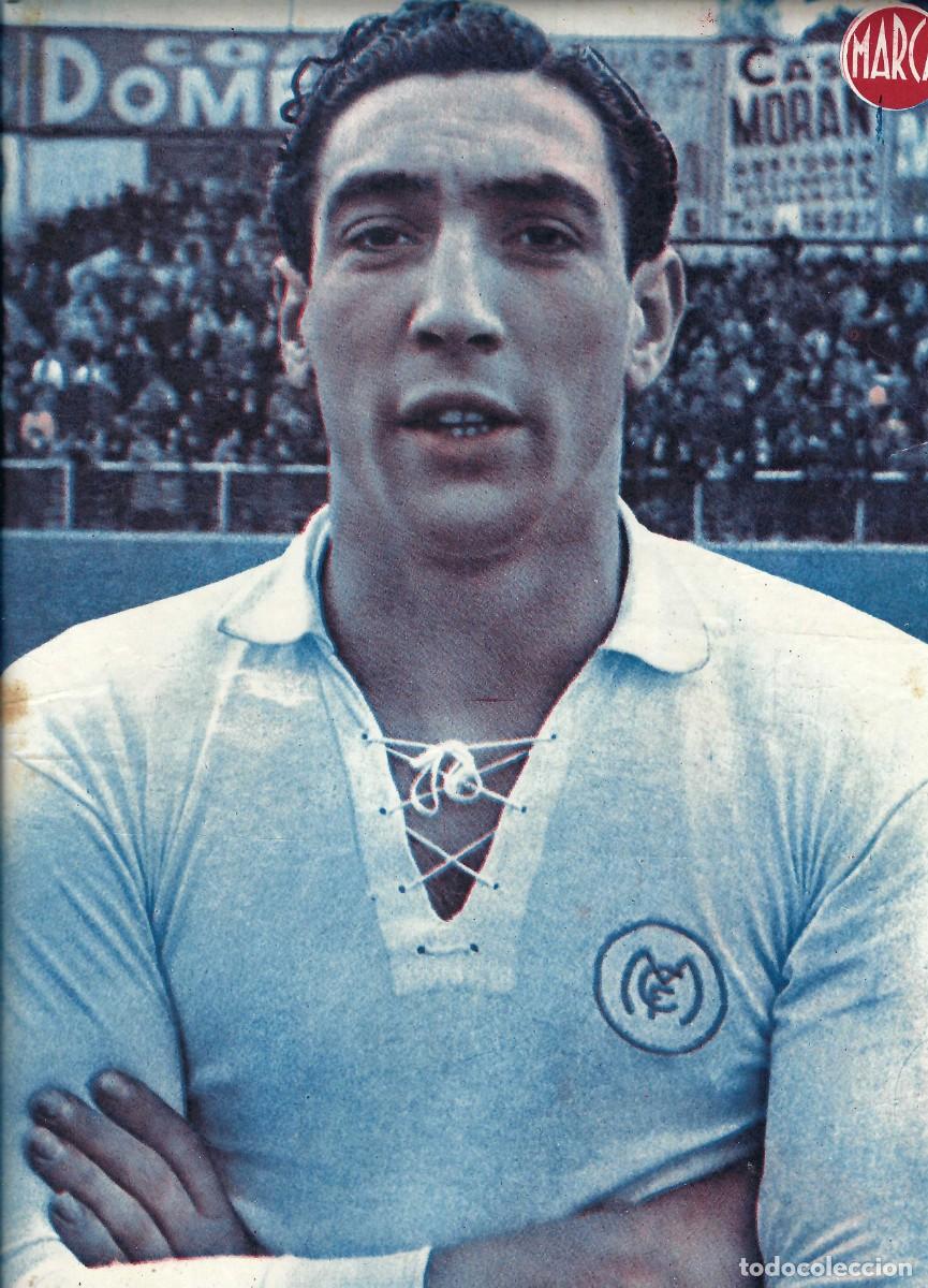 Sammelleidenschaft Sport: MARCA F&Uacute;TBOL.- L&Aacute;MINA POSTER. MADRID. ALONSO. INTERIOR DERECHA- A&Ntilde;OS 40 (32 X 23,5CM)