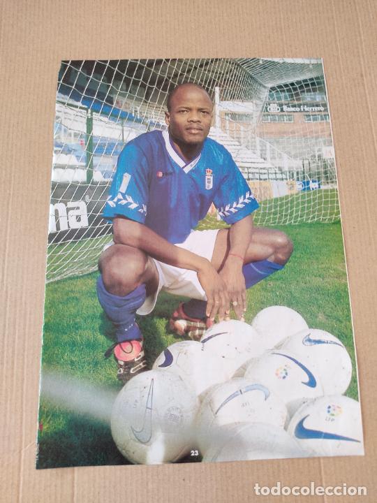 Coleccionismo deportivo: DELY VALDES REAL OVIEDO POSTER 1 PAGINA REVISTA DON BALON A&Ntilde;OS 90-2000