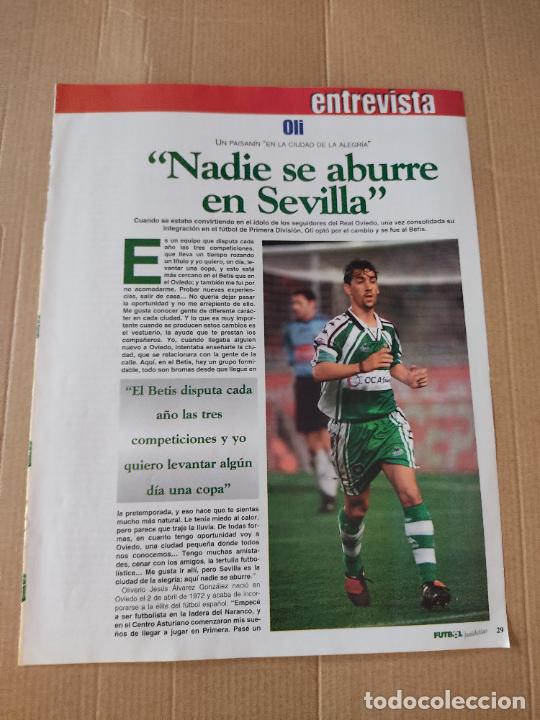 Sammelleidenschaft Sport: OLI REAL BETIS TIPO POSTER 1 PAG REVISTA FUTBOL FANTASTICO A&Ntilde;OS 90 + ENTREVISTA