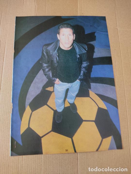 Coleccionismo deportivo: SIMEONE ATL&Eacute;TICO MADRID INTER MILAN ARGENTINA POSTER 1 PAG REVISTA DON BALON A&Ntilde;OS 90 + ENTREVISTA