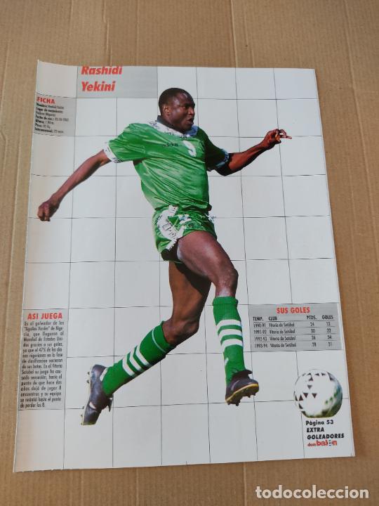 Coleccionismo deportivo: RASHIDI YEKINI NIGERIA LUIS R. ALVES ZAGUE MEXICO DOBLE TIPO POSTER 1 PAG REVISTA DON BALON A&Ntilde;OS 90