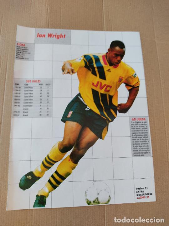 Coleccionismo deportivo: IAN WRIGHT ARSENAL ANTHONY YEBOAH EINTRACHT FRANKFURT DOBLE TIPO POSTER 1 PAG REVISTA DON BALON