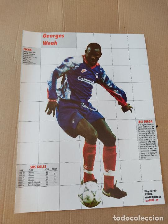 Coleccionismo deportivo: GEORGES WEAH PSG JOSIP WEBER CIRCULO BRUJAS DOBLE TIPO POSTER 1 PAG REVISTA DON BALON A&Ntilde;OS 90