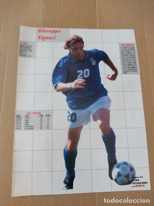 Coleccionismo deportivo: GIUSEPPE SIGNORI ITALIA THOMAS SKURHAVY CHEQUIA DOBLE TIPO POSTER 1 PAG REVISTA DON BALON A&Ntilde;OS 90