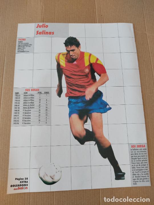 Collectionnisme sportif: JULIO SALINAS ESPA&Ntilde;A BARCELONA SALENKO LOGRO&Ntilde;ES DOBLE TIPO POSTER 1 PAG REVISTA DON BALON A&Ntilde;OS 90