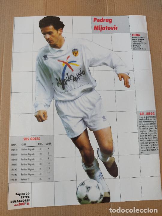 Coleccionismo deportivo: PEDRAG PEDJA MIJATOVIC VALENCIA ALISTAIR MCCOIST DOBLE TIPO POSTER 1 PAG REVISTA DON BALON A&Ntilde;OS 90
