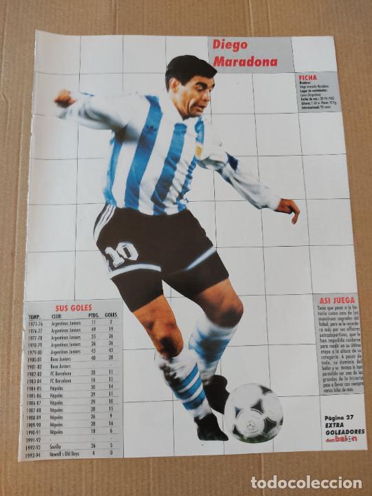 Coleccionismo deportivo: DIEGO ARMANDO MARADONA ARGENTINA BRIAN MCCLAIR MU DOBLE TIPO POSTER 1 PAG REVISTA DON BALON A&Ntilde;OS 90