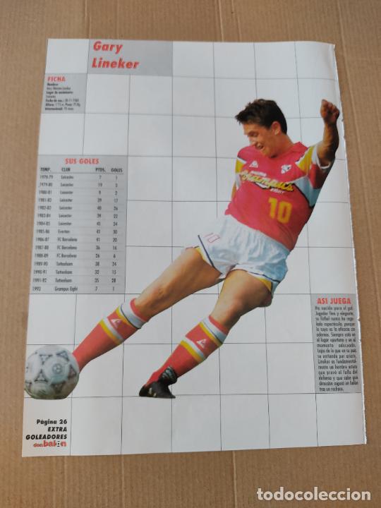 Coleccionismo deportivo: GARY LINEKER GRAMPUS EIGHT STEFAN KUNTZ ALEMANIA DOBLE TIPO POSTER 1 PAG REVISTA DON BALON A&Ntilde;OS 90