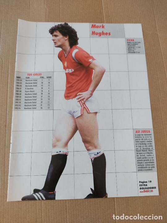 Coleccionismo deportivo: MARK HUGHES MANCHESTER UNITED MU WIM KIEFT PSV DOBLE TIPO POSTER 1 PAG REVISTA DON BALON A&Ntilde;OS 90