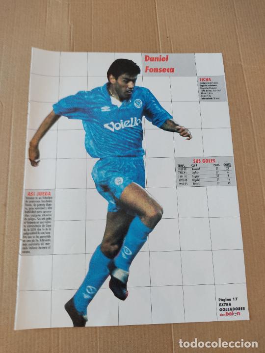 Coleccionismo deportivo: DANIEL FONSECA NAPOLES MARK HATELEY GLASGOW RANGERS DOBLE TIPO POSTER 1PAG REVISTA DON BALON A&Ntilde;OS 90