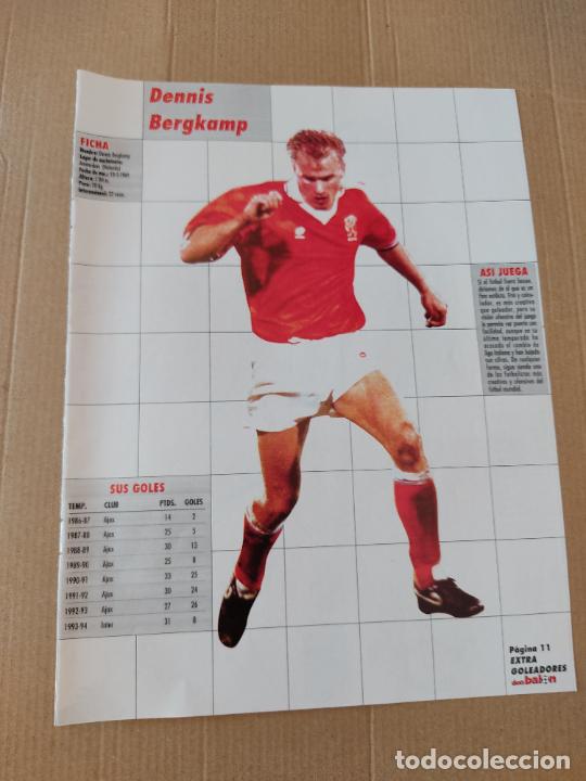 Coleccionismo deportivo: DENNIS BERGKAMP HOLANDA ALEN BOKSIC LAZIO DOBLE TIPO POSTER 1 PAG REVISTA DON BALON A&Ntilde;OS 90