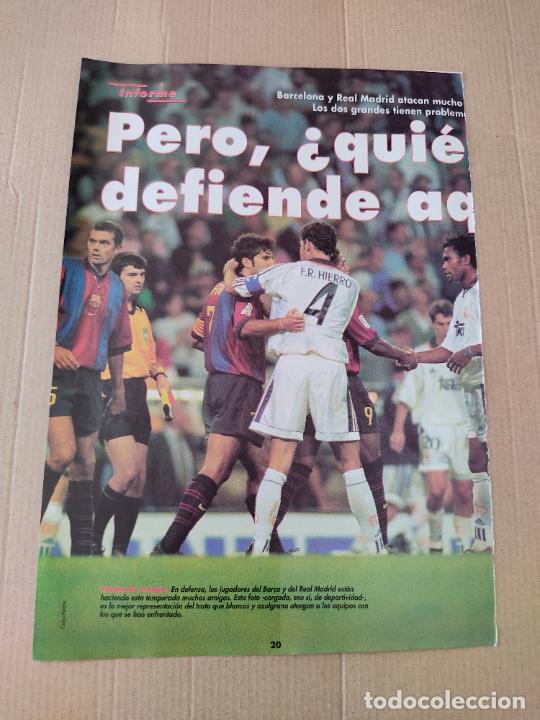 Coleccionismo deportivo: FIGO COCU BARCELONA BAR&Ccedil;A HIERRO KAREMBEU REAL MADRID TIPO POSTER 1 PAG REVISTA DON BALON A&Ntilde;OS 90