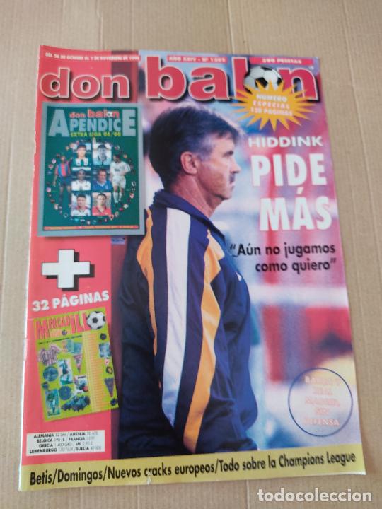 Collectionnisme sportif: GUUS HIDDINK REAL MADRID ENTRENADOR TIPO POSTER PORTADA 1 PAG REVISTA DON BALON A&Ntilde;OS 90