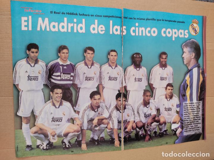 Collectionnisme sportif: REAL MADRID 5 COPAS HIDDINK RAUL REDONDO MIJATOVIC ... TIPO POSTER 2 PAG REVISTA DON BALON A&Ntilde;OS 90