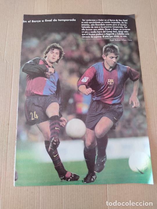 Coleccionismo deportivo: ROGER GARCIA JUNYENT ALBERT CELADES BARCELONA BAR&Ccedil;A POSTER 1 PAG REVISTA DON BALON A&Ntilde;OS 90