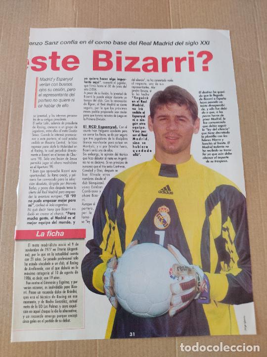 Coleccionismo deportivo: ALBANO BIZARRI REAL MADRID TIPO POSTER REPORTAJE 1 PAG REVISTA DON BALON A&Ntilde;OS 90 + VASCO DE GAMA