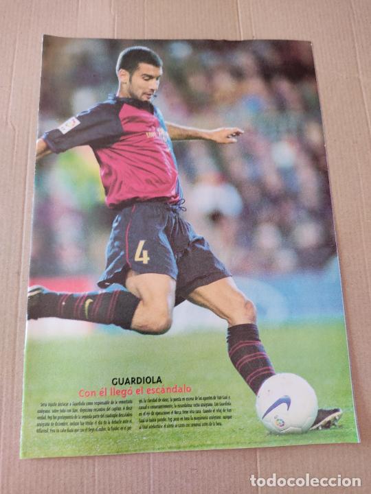 Coleccionismo deportivo: PEP GUARDIOLA BARCELONA BAR&Ccedil;A POSTER 1 PAG REVISTA DON BALON A&Ntilde;OS 90 + VAN GAAL HESP ABELARDO