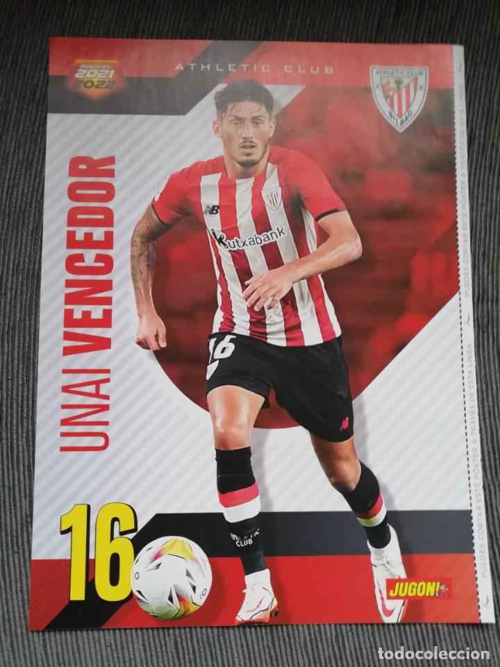 Coleccionismo deportivo: POSTER UNAI VENCEDOR ATHLETIC BILBAO REVISTA JUGON 2021 2022 21 22 TAMA&Ntilde;O FOLIO