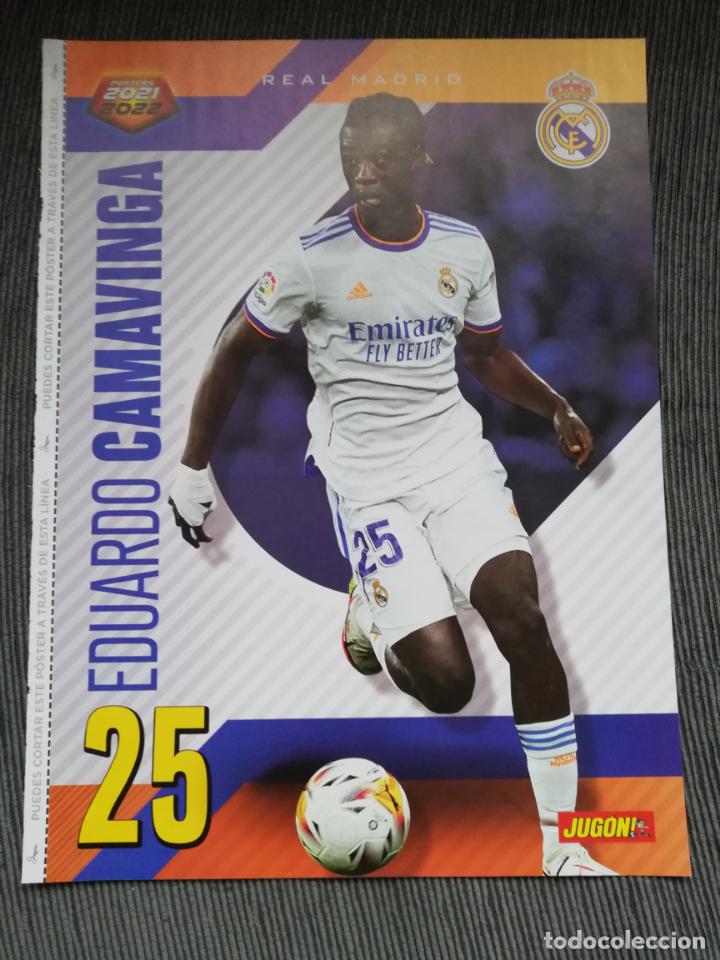 Collectionnisme sportif: DOBLE POSTER CAMAVINGA REAL MADRID DANJUMA VILLARREAL REVISTA JUGON 2021 2022 21 22 TAMA&Ntilde;O FOLIO