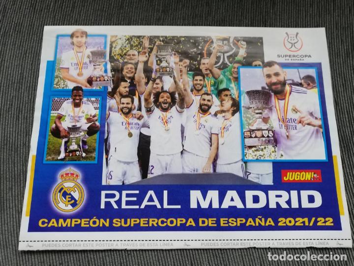Collectionnisme sportif: DOBLE POSTER CAMPEON SUPERCOPA REAL MADRID MARTIAL SEVILLA REVISTA JUGON 2021 2022 21 22 TAMA&Ntilde;O FOLI