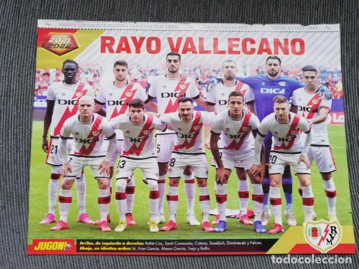 Collezionismo sportivo: DOBLE POSTER EQUIPO RAYO VALLECANO JAVI PUADO ESPANYOL REVISTA JUGON 2021 2022 21 22 TAMA&Ntilde;O FOLIO