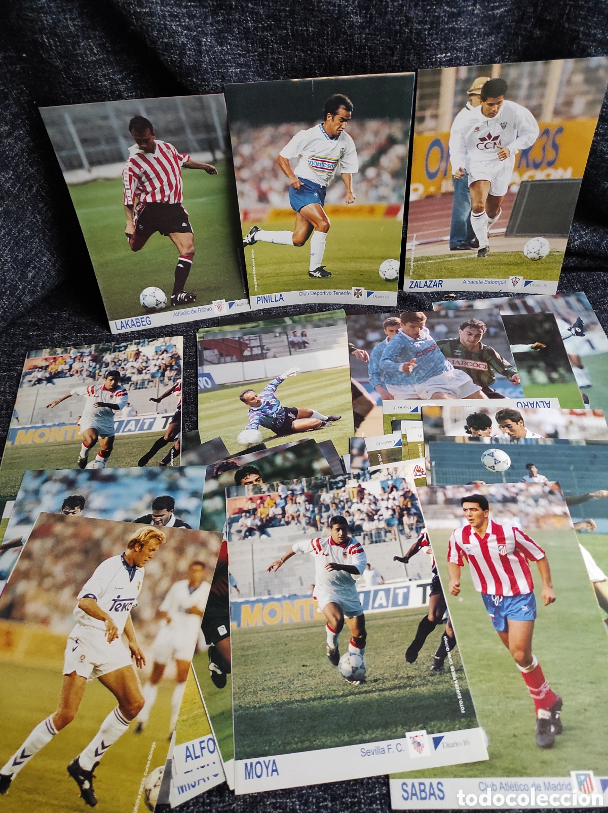 Coleccionismo deportivo: LOTE DE 37 FICHAS DE FUTBOL - EDITA : DIARIO 16 A&Ntilde;O 80