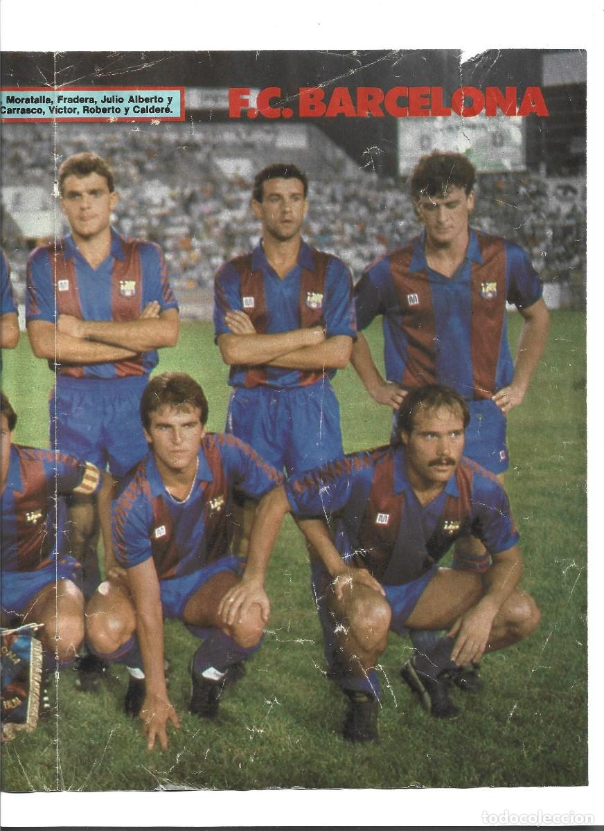 Coleccionismo deportivo: 1 poster del barca y el madrid en uno antiguo pronto - Foto 2