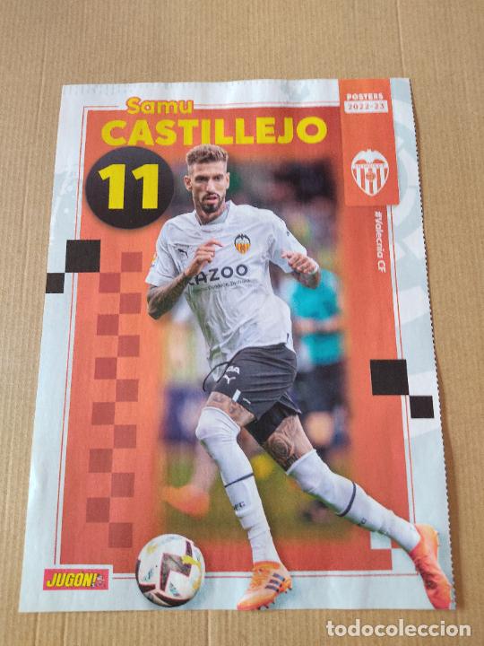 Collezionismo sportivo: SAMU CASTILLEJO VALENCIA MORALES VILLARREAL 22-23 DOBLE P&Oacute;STER 1 P&Aacute;G REVISTA JUG&Oacute;N 2022-2023
