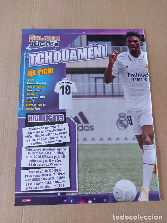 Collectionnisme sportif: AURELIEN TCHOUAMENI REAL MADRID TIPO POSTER 1 PAGINA REVISTA JUG&Oacute;N PUBLICIDAD MARIO NINTENDO SWITCH
