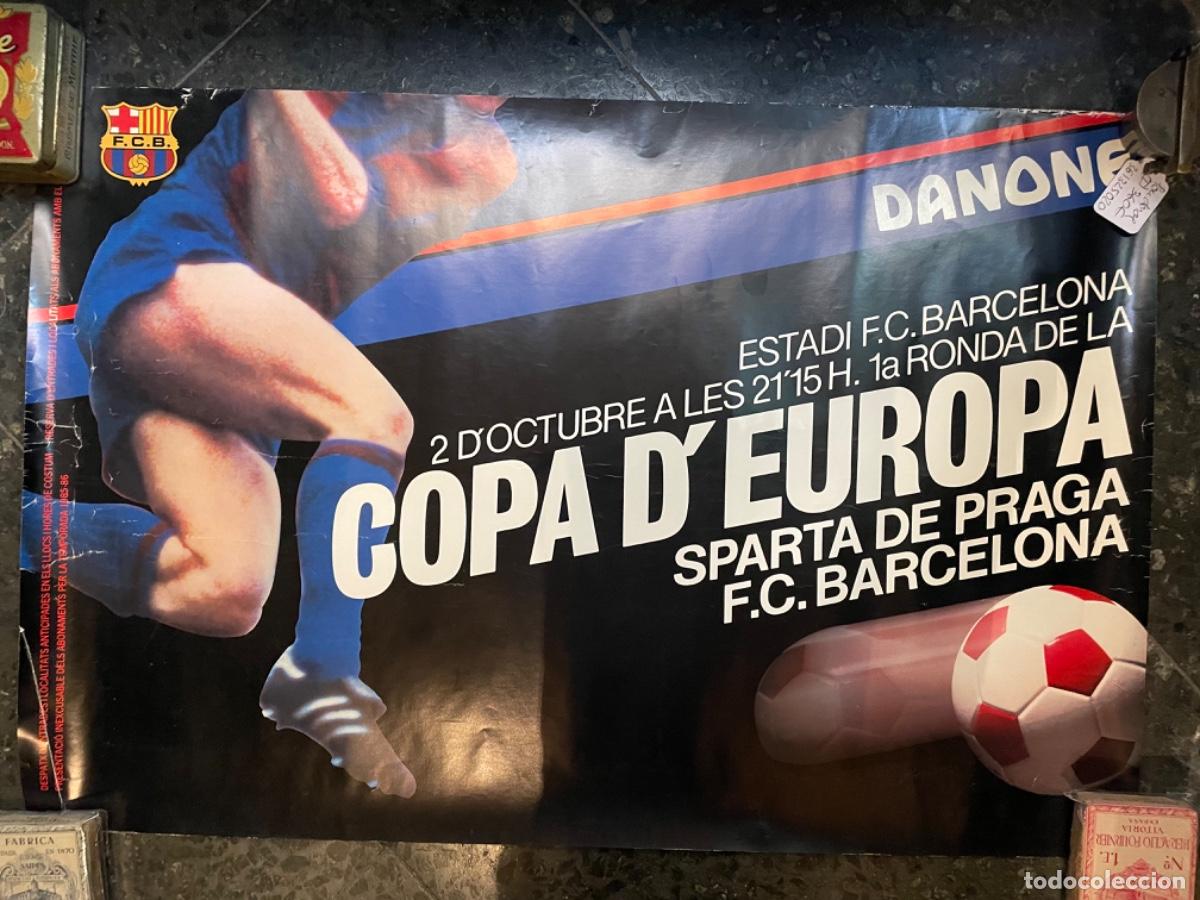 Sammelleidenschaft Sport: FUTBOL - ANTIGUO CARTEL F.C. BARCELONA COPA D'EUROPA SPARTA DE PRAGA - F.C. BARCELONA