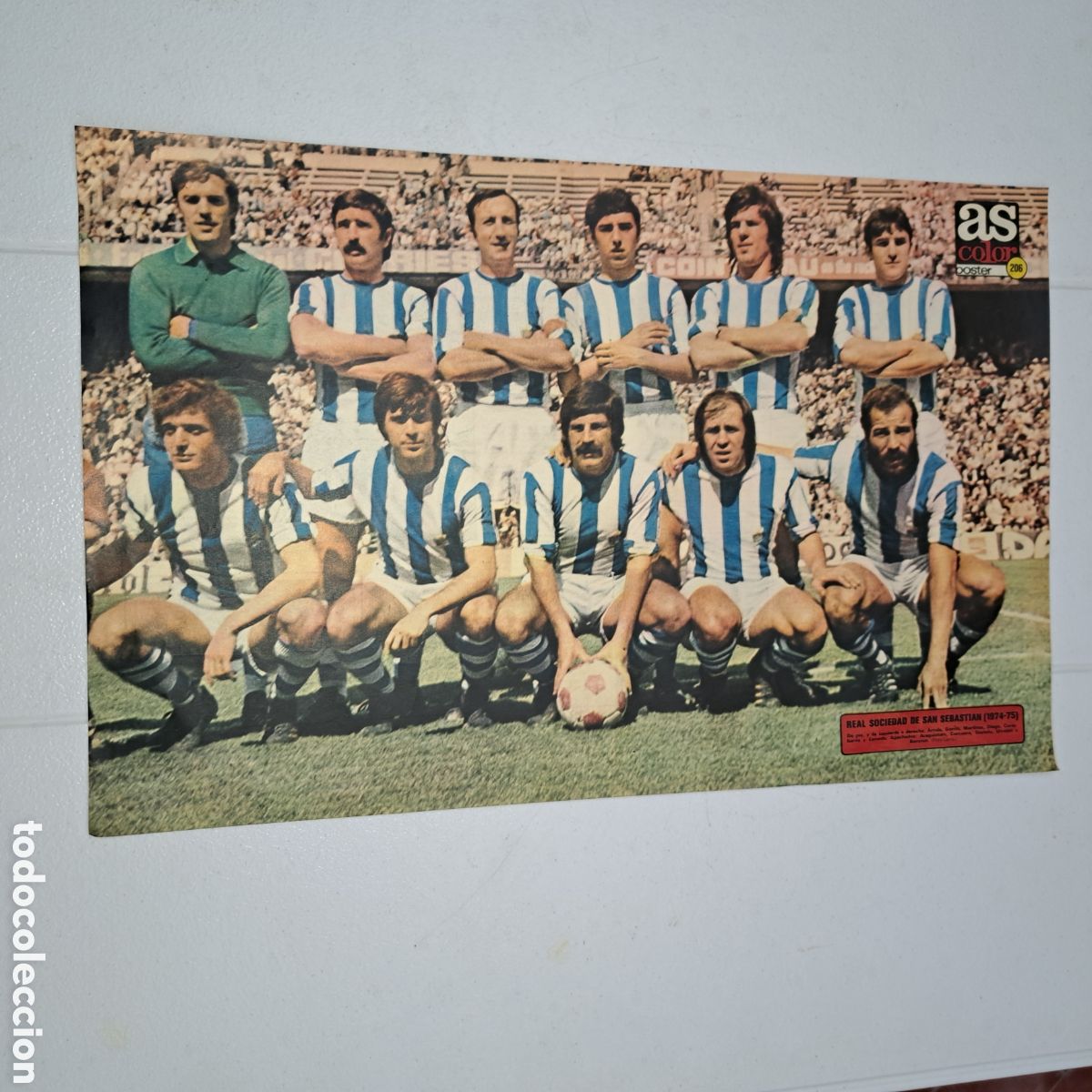 Sammelleidenschaft Sport: REAL SOCIEDAD DE SAN SEBASTI&Aacute;N - TEMP. 1974/75 - POSTER AS COLOR