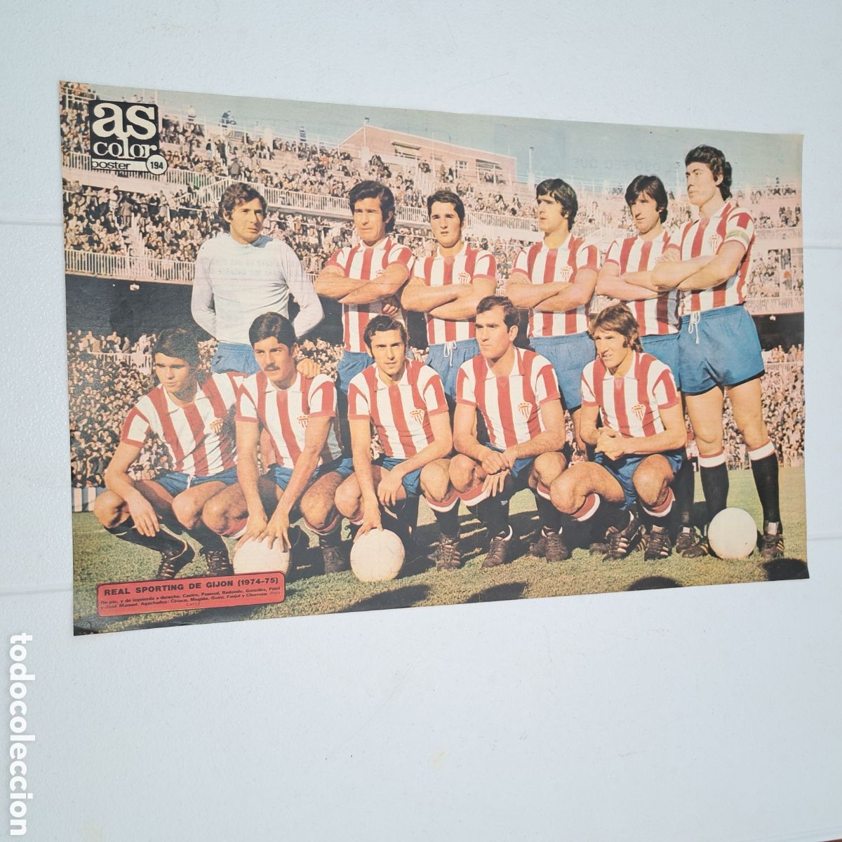 Sammelleidenschaft Sport: SPORTING DE GIJON - TEMP. 1974/75 - POSTER AS COLOR