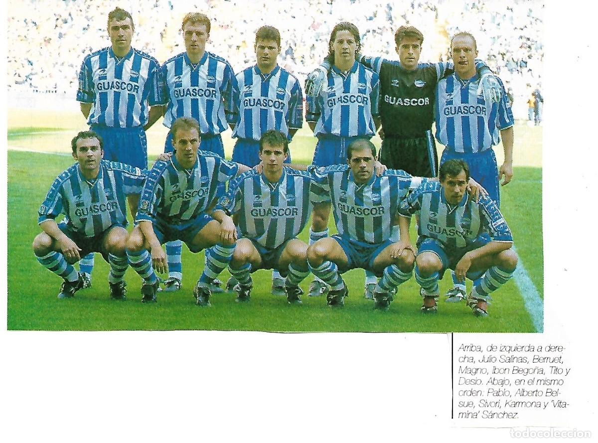 Coleccionismo deportivo: DEPORTIVO ALAV&Eacute;S: Recorte de la temporada 98-99