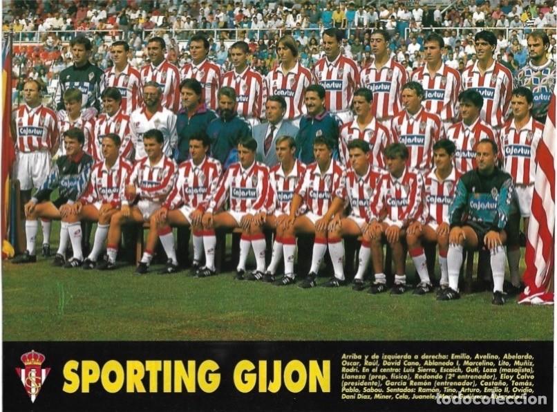Coleccionismo deportivo: REAL SPORTING DE GIJ&Oacute;N: Minip&oacute;ster de la temporada 93-94