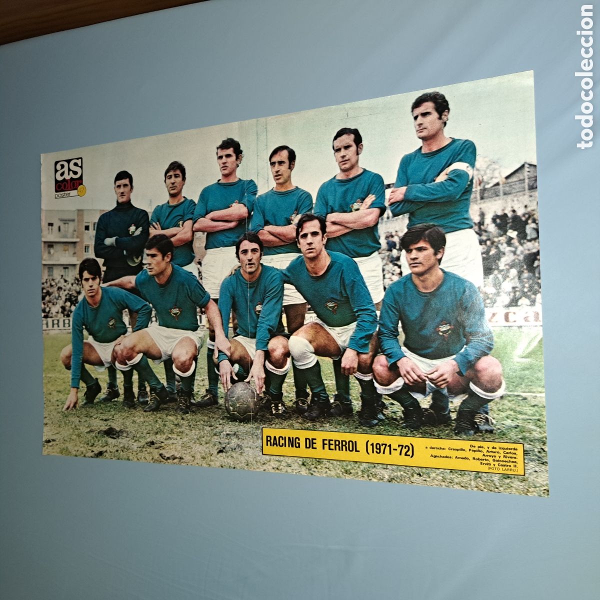 Coleccionismo deportivo: RACING DE FERROL - TEMP. 1971-72 - POSTER AS COLOR