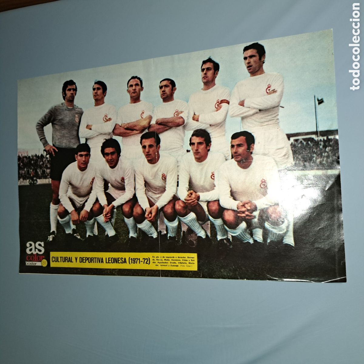 Coleccionismo deportivo: CULTURAL Y DEPORTIVA LEONESA - TEMP. 1971-72- POSTER AS COLOR