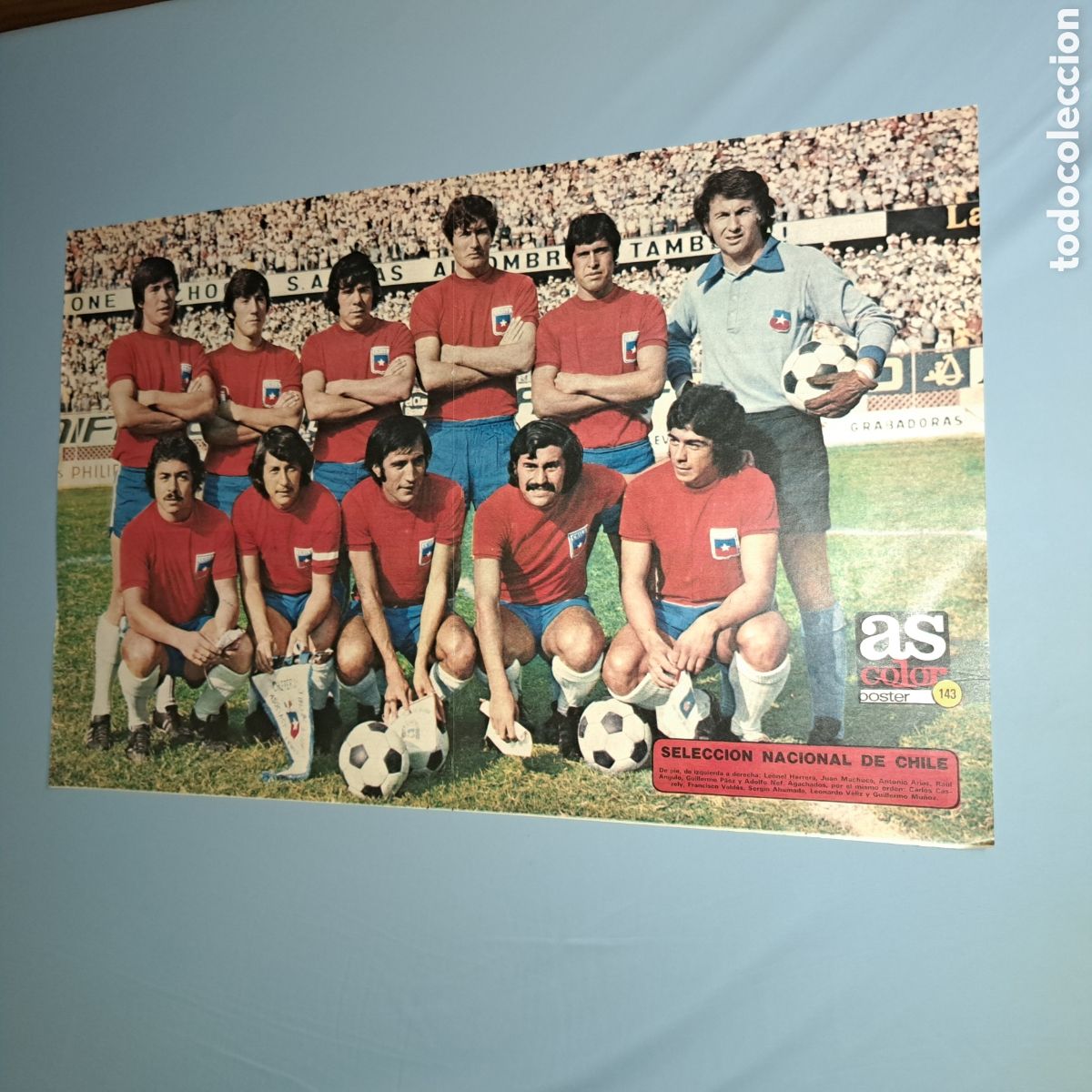 Coleccionismo deportivo: SELECCI&Oacute;N NACIONAL DE CHILE - MUNDIAL 74 - POSTER AS COLOR