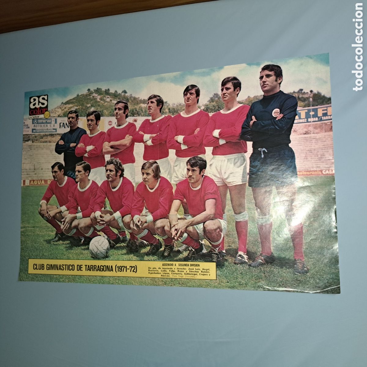 Coleccionismo deportivo: GIMN&Aacute;STICO DE TARRAGONA- TEMP. 1971-72 - POSTER AS COLOR